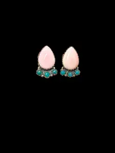 Handcrafted Kingman & Pink Conch Earrings