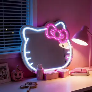 Glowing Mirror for Vanity Table, Girl's Room, Makeup Area, Valentine's Day Gift, Holiday Gift, Perfect for Personal Care and Decoration