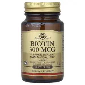 Solgar Biotin, 300 mcg, 100 Tablets