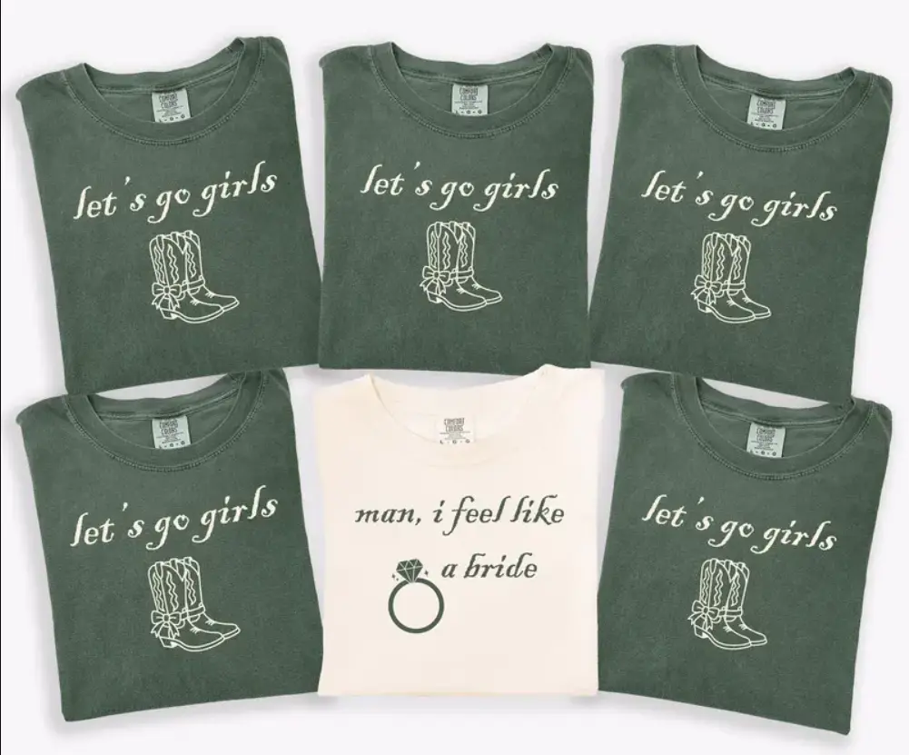 Comfort Colors Custom Last Rodeo Country Bachelorette Shirts, Matching Wedding Shirt, Custom Bridesmaid, Wedding Party Bachelorette Shirt, Full Colors