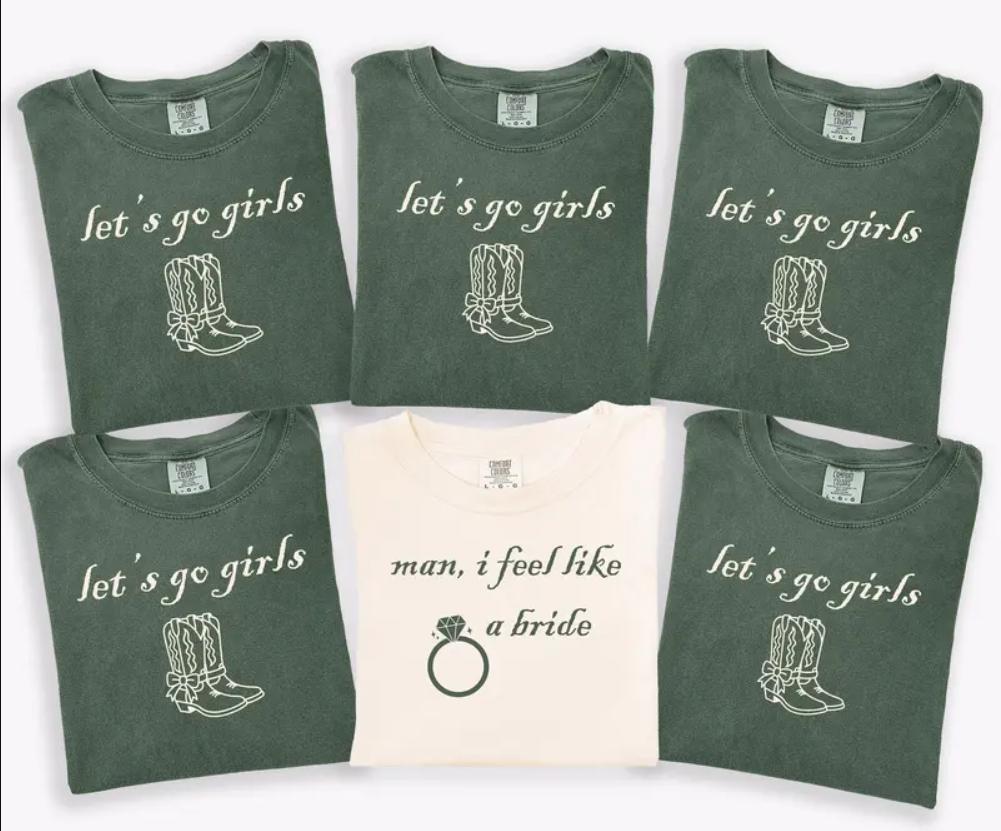 Comfort Colors Custom Last Rodeo Country Bachelorette Shirts, Matching Wedding Shirt, Custom Bridesmaid, Wedding Party Bachelorette Shirt, Full Colors