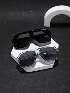 Men's Double Bridge Aviator Sunglasses with Lightweight Durable Frame, Stylish Fashion Accessory for Casual Holidays & Outdoor Fun