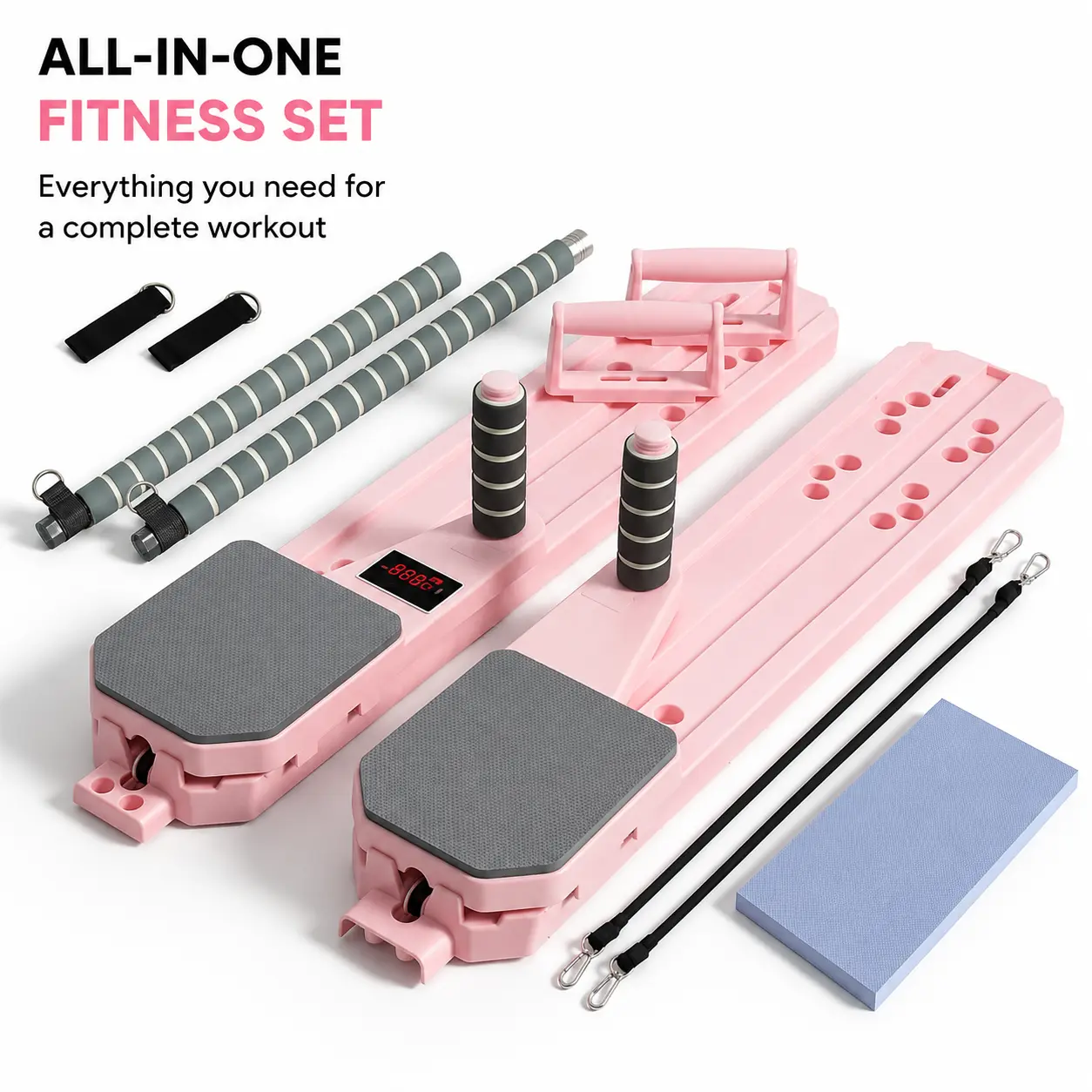 Pilates Fitness Board—portable, multi-functional home fitness equipment with a 300-lb weight capacity; suitable for balance training and glute shaping; professional-grade gear. board