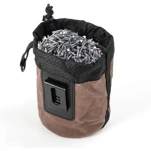 /Screw Work PouchTightening Soft Bag with Drawstring Metal Clip- Tool Pouch for Tools Screws and Nails,Ideal for Electrician Plumber Carpenter Contractor Handy Man and Any Tradesperson