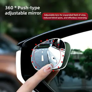 Suction Cup Rearview Mirror for Cars, Small Blind Spot Mirror for Safe Reversing, New Design Car Accessories