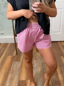 Pink Stripe Shorts