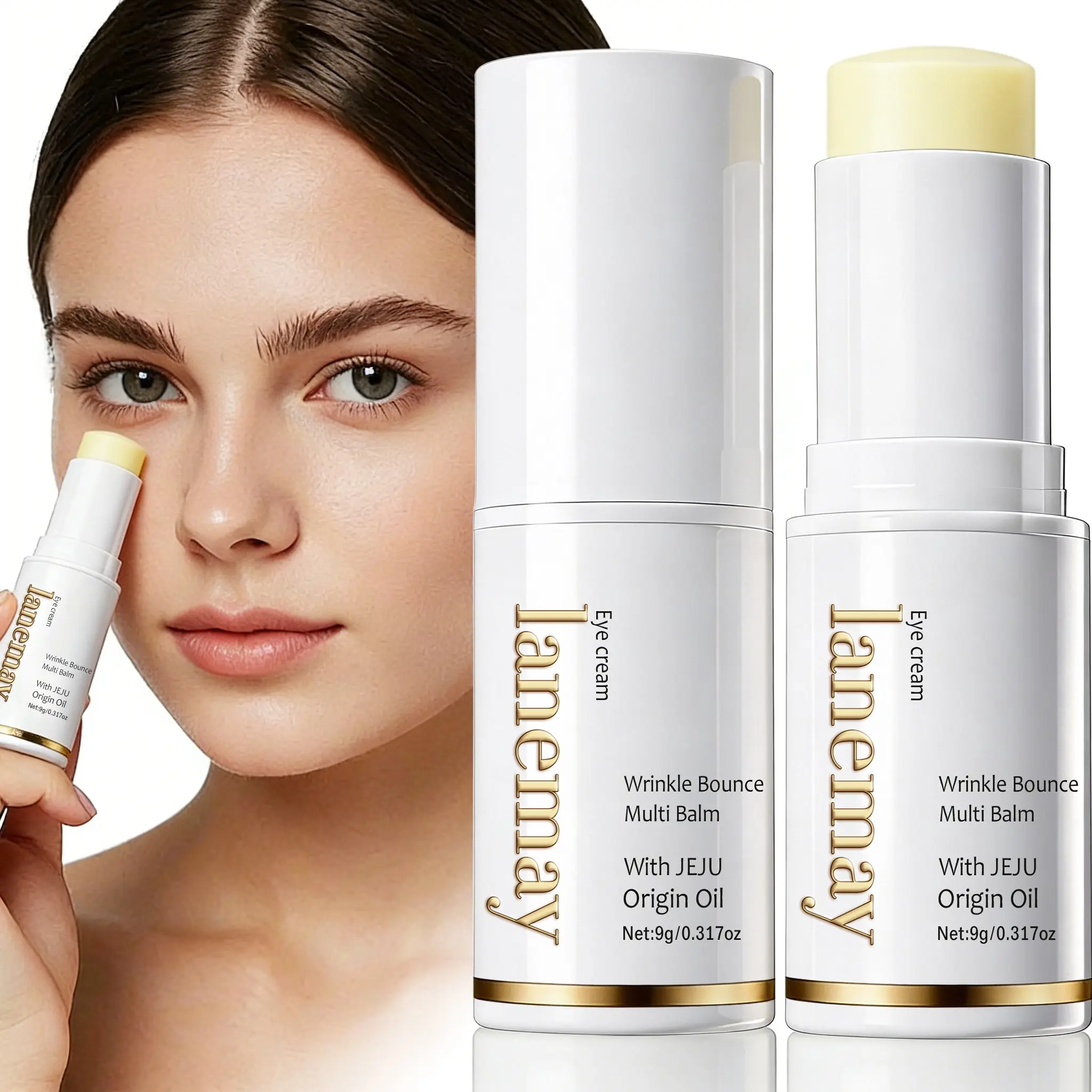 Multi Eye Repair Balm - Triple Salmon Complex & JEJU Origin Oil - Infused with PDRN Salmon Collagen - Helps Improve Fine Lines & Under-Eye Puffiness - Deeply Moisturizes & Tightens - Instant Eye Tightener - 9g