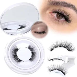 Magnetic Lashes with Applicator Fluffy Magnetic Eyelashes Natural Look Magnetic Cat Eye Lashes No Glue or Liner Needed Reusable False Lashes Magnetic Eyelashes Wispy Lashes All Day Comfort