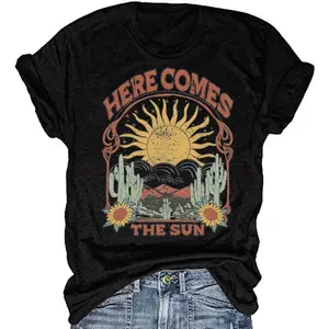 Boho Floral T-Shirt, Vintage Inspired Wildflower Graphic Tee, Whimsical Nature Design Unisex Top