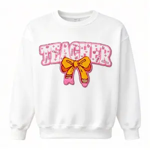 fashion outfits Teacher’s Day Iron on patches,graduation season,heat press,embroidered, sequence, ribbons, repair applique sew on for hoodies,sweater,jacket Pullover Womenswear Womenswear Garment Sweatshirts