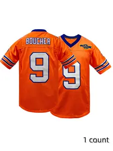 90s Football Jersey for Party,Bobby Boucher #9 The Waterboy Sandler 50th Anniversary Movie Football Jersey Sports Jersey