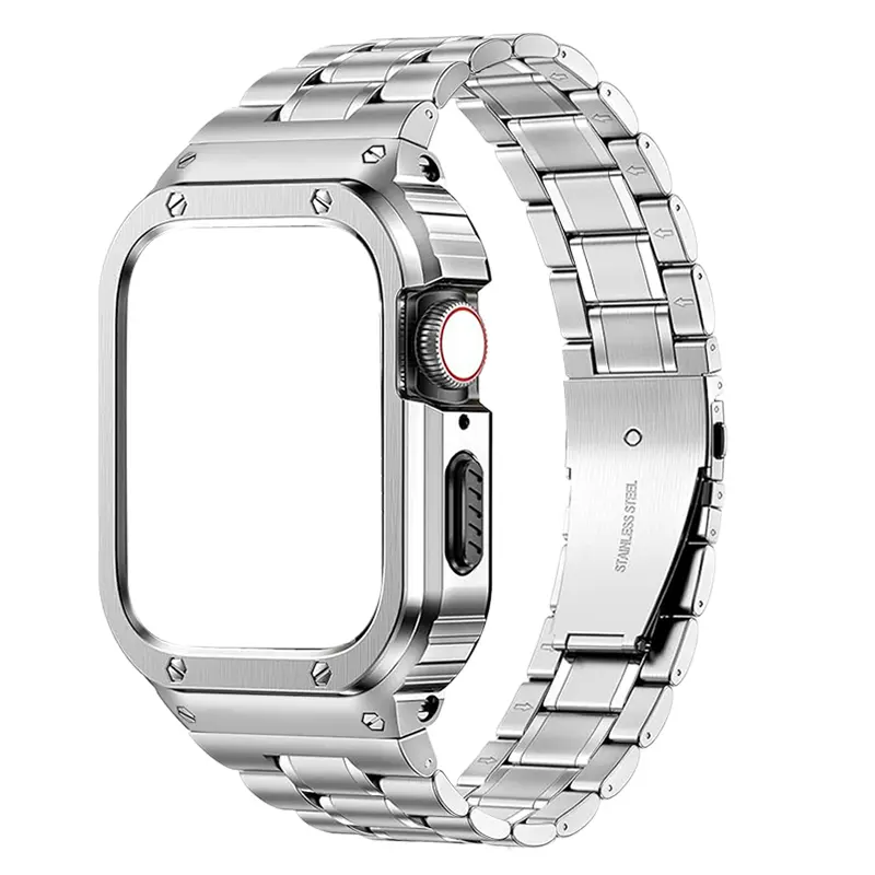 Rugged 316L Stainless Steel Case with Band for Apple Watch 49mm 46mm 45mm 44 mm- Metal Protective Bumper Cover for iWatch Ultra 3 2 1 & Series 11 10 9 8 7 6 5 4 SE,back to school,back to school haul