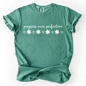 Comfort Colors Progress Over Perfection Shirt, Inspirational Teacher Tshirt, Teacher Appreciation, Teacher Team Shirt, Back to School Tee Apparel