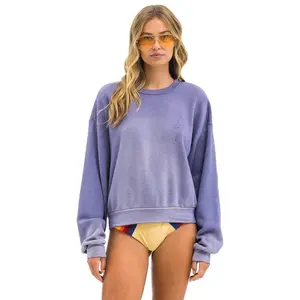 BOLT STITCH 2 RELAXED CREW SWEATSHIRT - FADED GRAPE