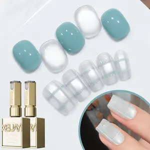 2PCS*15ML Super Bright Cat's Eye Nail Art Gel 2 Color Combination, Bright and Shiny Magnetic Gel with Sea Blue Gel Shiny Glossy Fashion Salon Cat's Eye Art Bright Cat's Eye For Salon Nail DIY Art Design