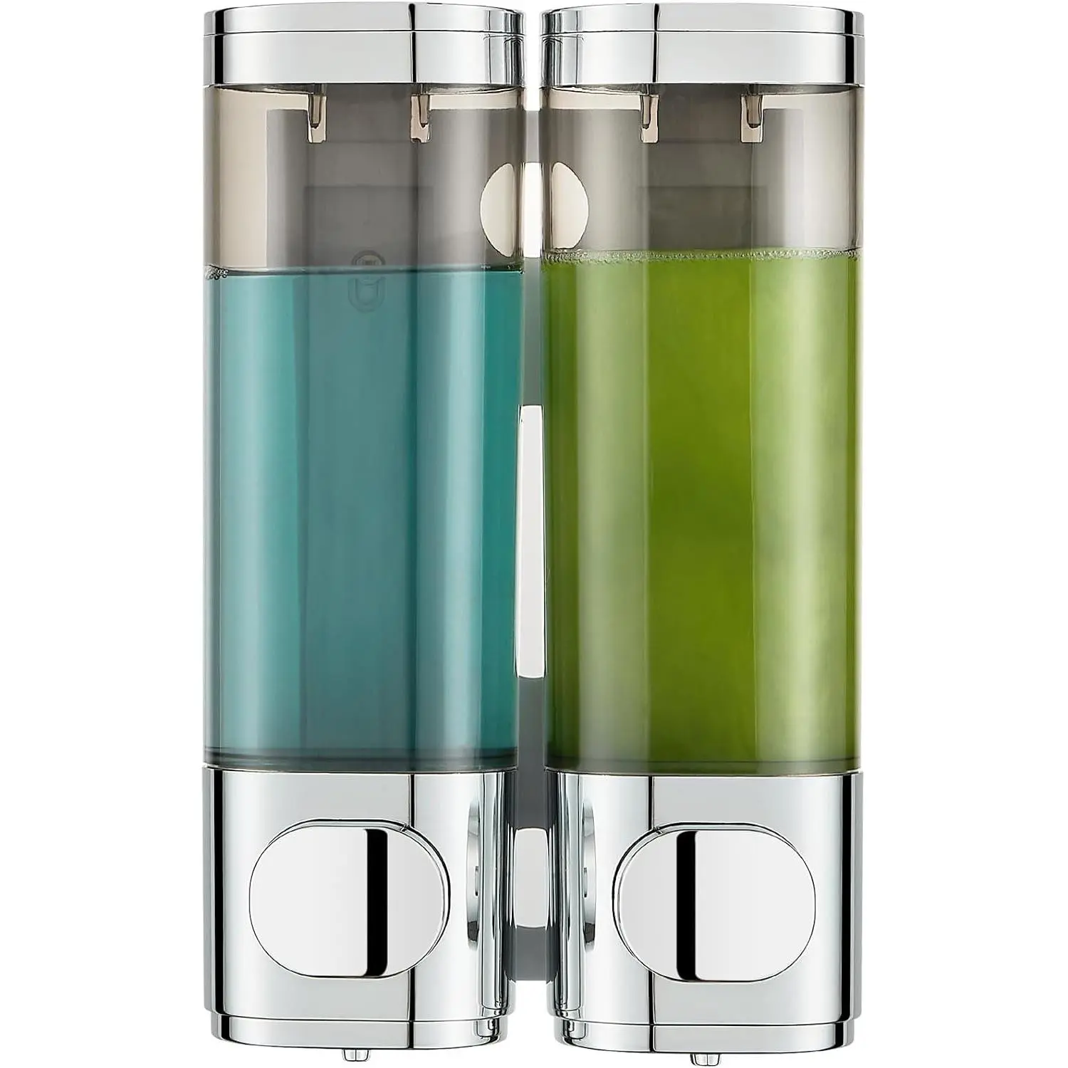 Shampoo and Conditioner Dispenser Wall Mounted | Shower Soap Dispenser 2 Chamber No Drill, Shampoo Dispenser for Shower, Body Wash Dispenser for Bathroom, Large Capacity
