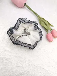 1PC Elegant Lace Edged Mesh Hair Tie, Double Layered Design, Perfect for Dates, Parties, and Events, Sexy and Chic Accessory