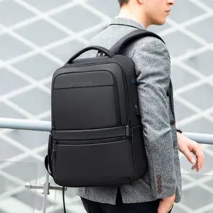 1pc functional men's laptop backpack with USB charging port and side headphone hole, business backpack for professionals, outdoor informal travel bag