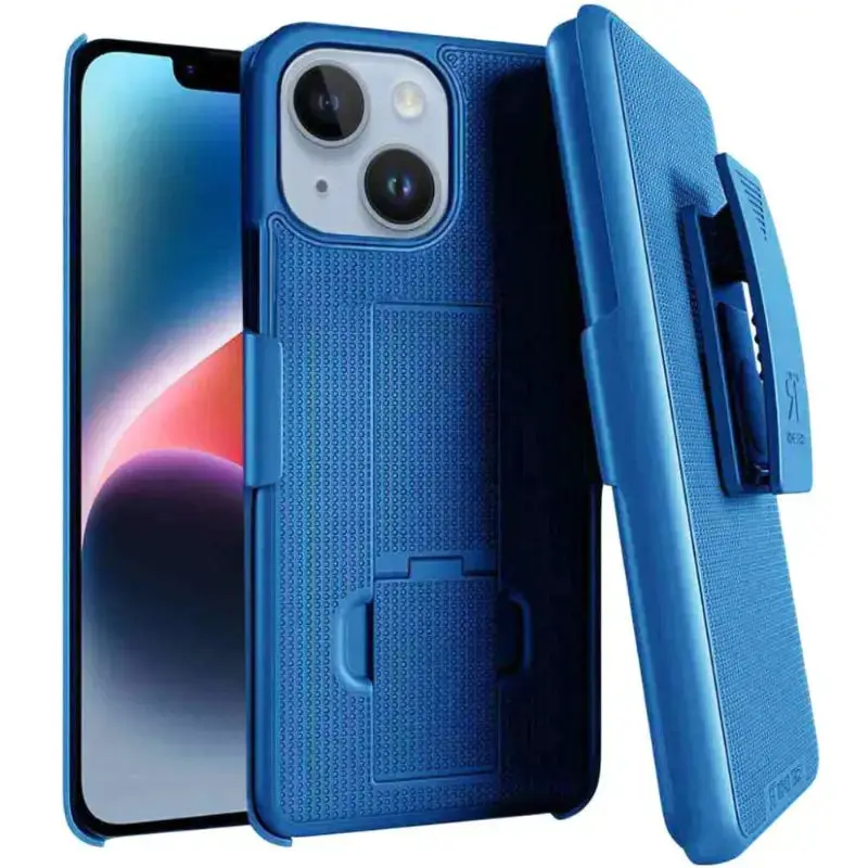 Rome Tech Apple iPhone 14 Belt Clip Holster Case with Kickstand & 180-Degree Rotating Mechanism for Enhanced Protection and Grip