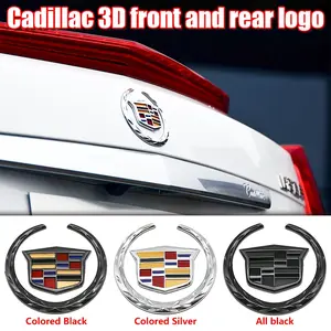 Cadillac Front & Rear 3D Emblem, Compatible with Older Srx, Atsl, Xts Models, Exterior Styling Logo Badge Replacement, Multi-Color Options