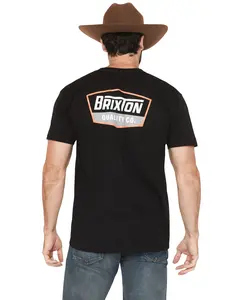 Brixton Men's Oath V Short Sleeve Graphic T-Shirt - 17482-Blcow