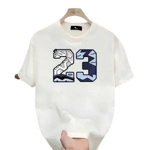 T-shirts with 23 printed on them, cool, good-looking, interesting, couple styles, fashionable and loose, youthful and energetic, men's daily wear tops, women's gifts, women's tops, create a unique dressing style