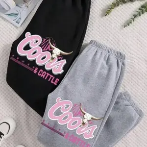 Coors & Cattle Graphic Sweatpants, Unisex Western Joggers for Men and Women, Casual Country Outfit, Comfortable Everyday Streetwear Pants F G