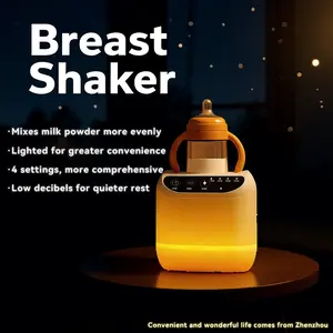 Automatic Milk Shaker with Bi-Spin Vortex Mixing System|Bubble-Free Multi-size compatibility|Rechargeable Formula Mixer|Night light mode|Low Noise|Electric Milk Mixer, USB-C|Formula Shaker at Home Breastfeeding Momsformula mixer formula maker