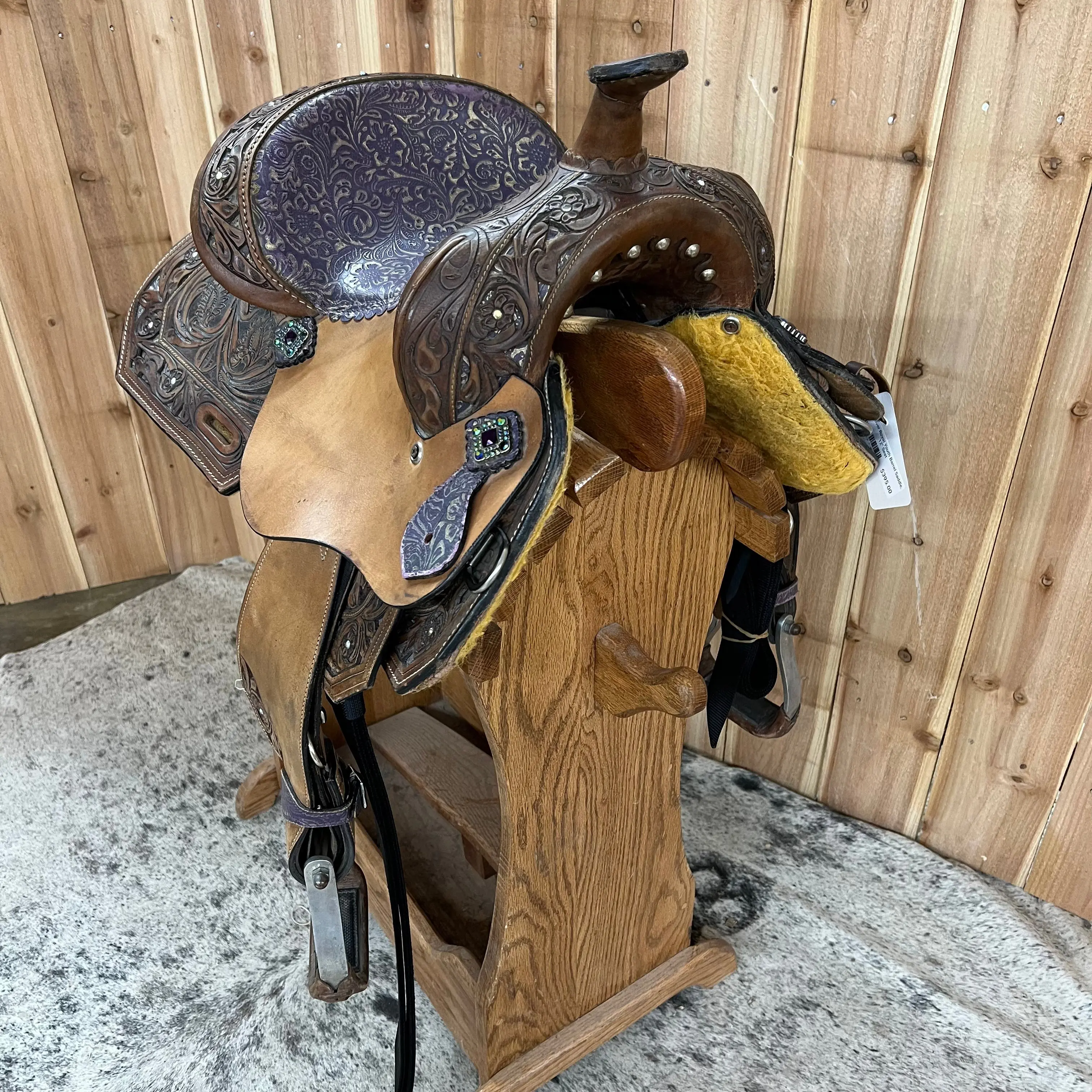 Used Silver Royal Youth Barrel Saddle, 12" Seat