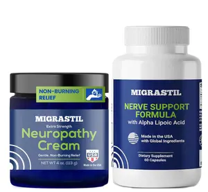 Migrastil Dual-Action Nerve Support Bundle: Cream & Supplement. Made in the USA.
