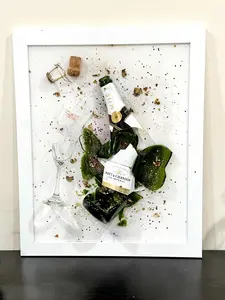 Shattered Moët & Chandon Ice Imperial Champagne Bottle