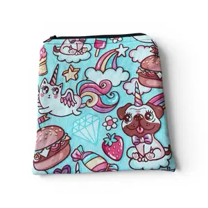 Rainbow Kitty Reusable Snack Sandwich Bag with Fun Cutesy Design Durable Easy to Clean Perfect for All Ages