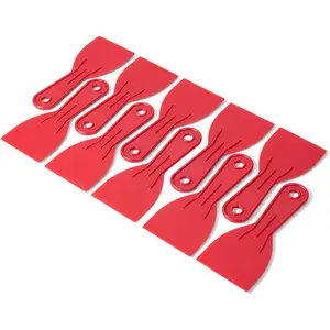 - Plastic Putty  Set, 3 Inch, 10 Pack, Red, Flexible  Scraper Tool for Spackling, Spackle Tool, Plastic Putty  Scraper, Solvent Resistant