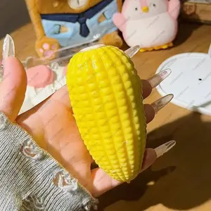Corn Ball Squishy Corn Stress Ball Crunchy Round Blocks Filled Squeeze Ball ASMR Anti Stress Fidget Toys for Kids & Adults Gifts