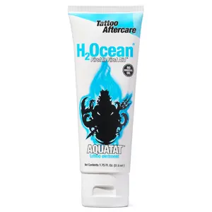 H2Ocean Aquatat Tattoo Healing Ointment Professional Glide Formula with Vitamins A & B Breathable Skin Protectant for Healing & Aftercare