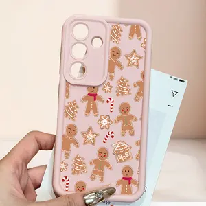 Gingerbread Sweet Dreams Case for Samsung S25 S21 S24 S23 S22 Plus FE Note20 Ultra A15 A16 A17 A13 A14 A35 A36 A52 A53 A54 A33 A34 Pocket-Friendly Shockproof Silicone Softcase