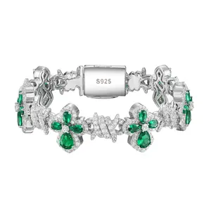 【#B415】Thorn Cross Element Bracelet UCCIYO  Lab-Created Moissanite Chain Bracelet S925 Sterling Silver