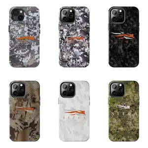 Digital Camo Sitka Phone Case - Sitka Snow Camo Phone Case - Mossy Oak Style Camo Case - for iPhone 7-17 Pro Max / for Samsung S21-S25 Ultra