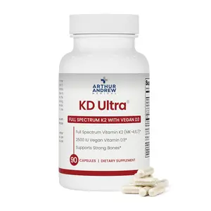 Arthur Andrew KD Ultra Immunity Supplement with Full-Spectrum K2 & Vegan D3 for Heart & Bone Health Vegan Friendly Formula
