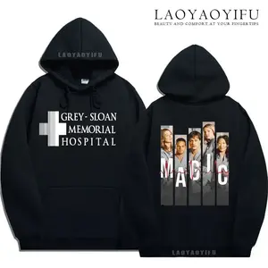 Grey's Anatomy TV Show Hoodies Grey + Sloan Memorial Hospital Unisex Sweatshirts Streetwear Women Top Pullovers Hoodie  L343 94Q