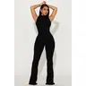 Amber Snatched Flare Jumpsuit - Black