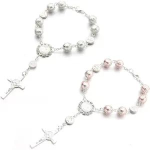 2-  Rosary &  Pendant  Accessories, Rearview Mirror  Ornament (White)