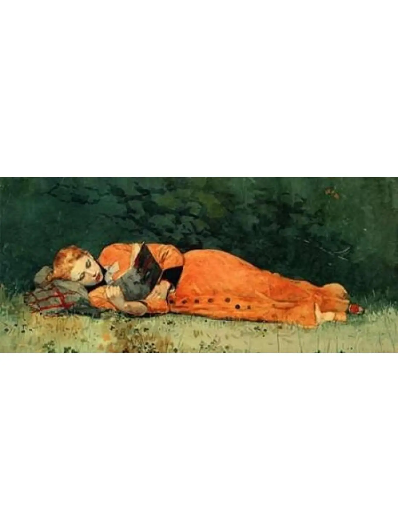 Bentley Global Arts PDX373285SMALL The New Novel Poster Print by Winslow Homer, 10 x 20 - Small