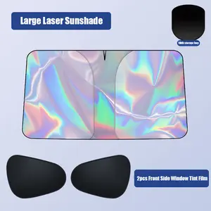 Large Foldable Car Windshield Sun Shade Umbrella, UV Protection & Heat Insulation Auto Sun Visor, Universal Fit Portable Car Sun Shield with Storage Bag