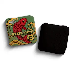 2026 Brotherhood Cornhole Steel Rain Koi Fish Edition ACL Comp Stamped Cornhole Bags