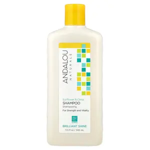 Andalou Naturals Shampoo, Brilliant Shine, Sunflower & Citrus, 11.5 fl oz (340 ml)