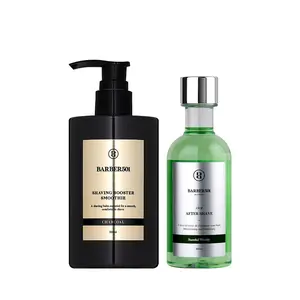 Barber501 Shaving Booster Smoothie Shaving Cream Men, Shaving Gel, Shave Oil, Travel Shaving Cream Charcol+Aftershave Shave Soothing Dry Skin Oily Skin Sensitive Skin Lotion for Men Scent