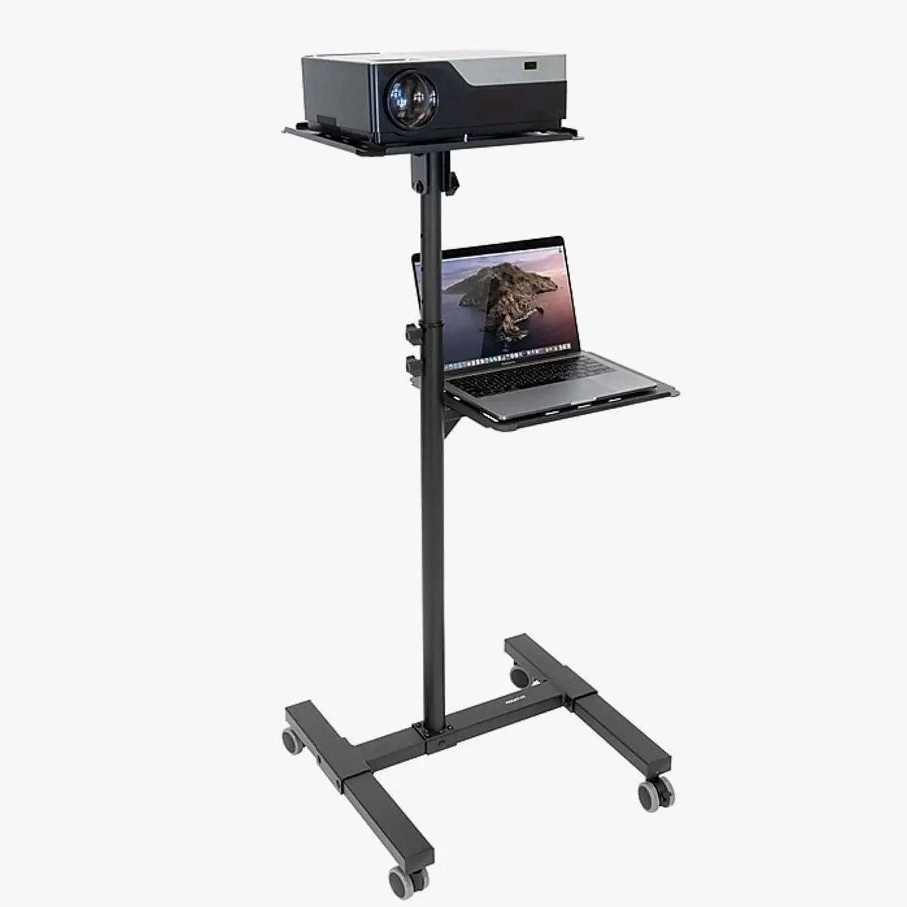 Mount-It! Mobile Projector & Laptop Stand with Metal Frame, Laptop Tray, Supports Devices (MI-7943)