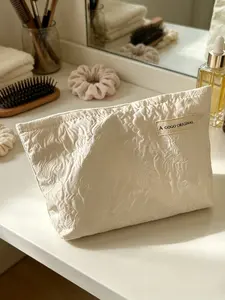 Classic Hepburn Style 3D Print Storage Bag, Durable Canvas Material, Smooth Zipper Closure, Ideal for Travel Essentials