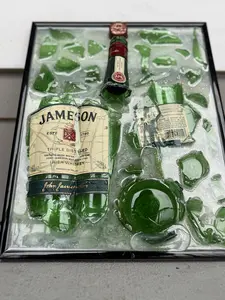 Liquor bottle frames
